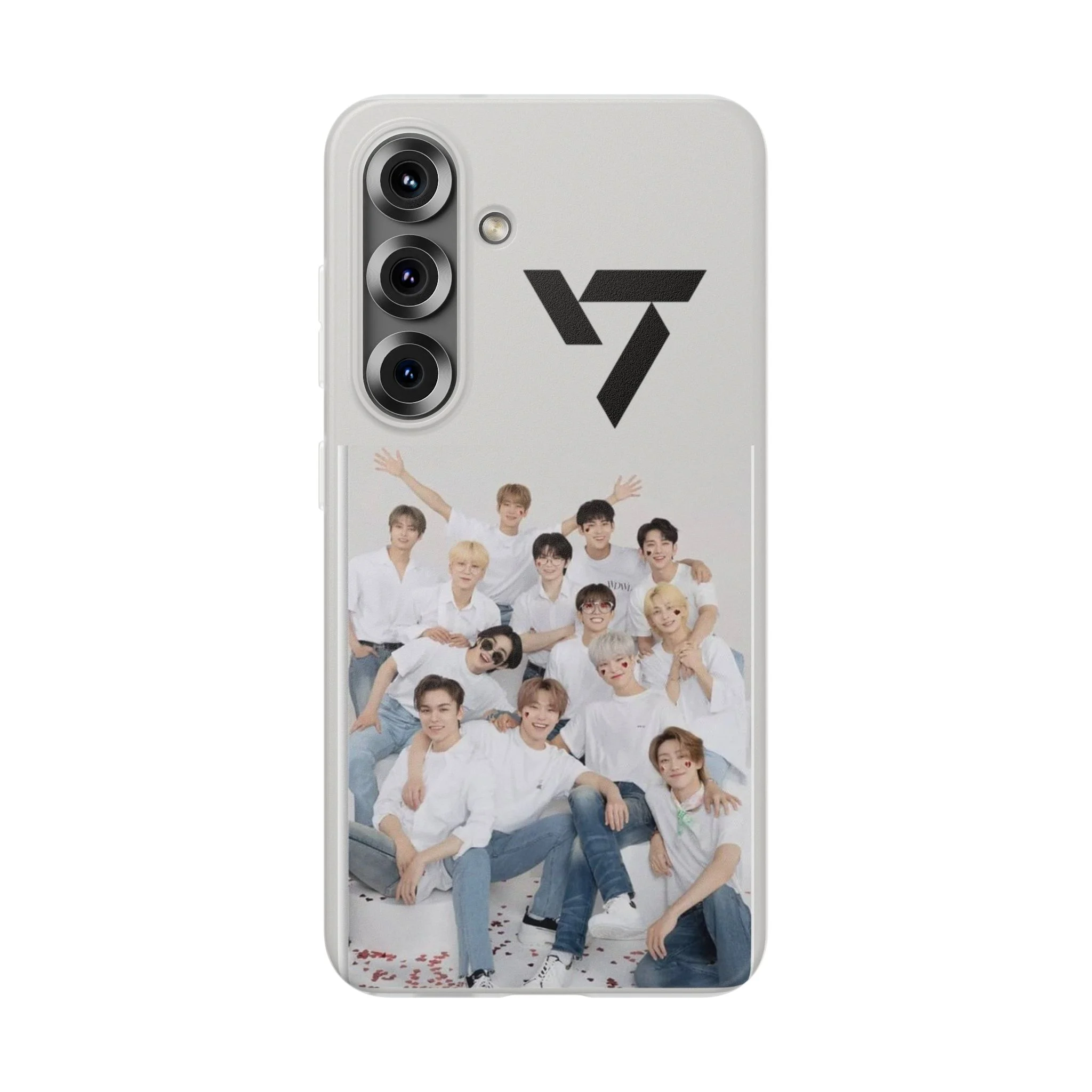 Seventeen Phone Case with colorful designs related to the albums
