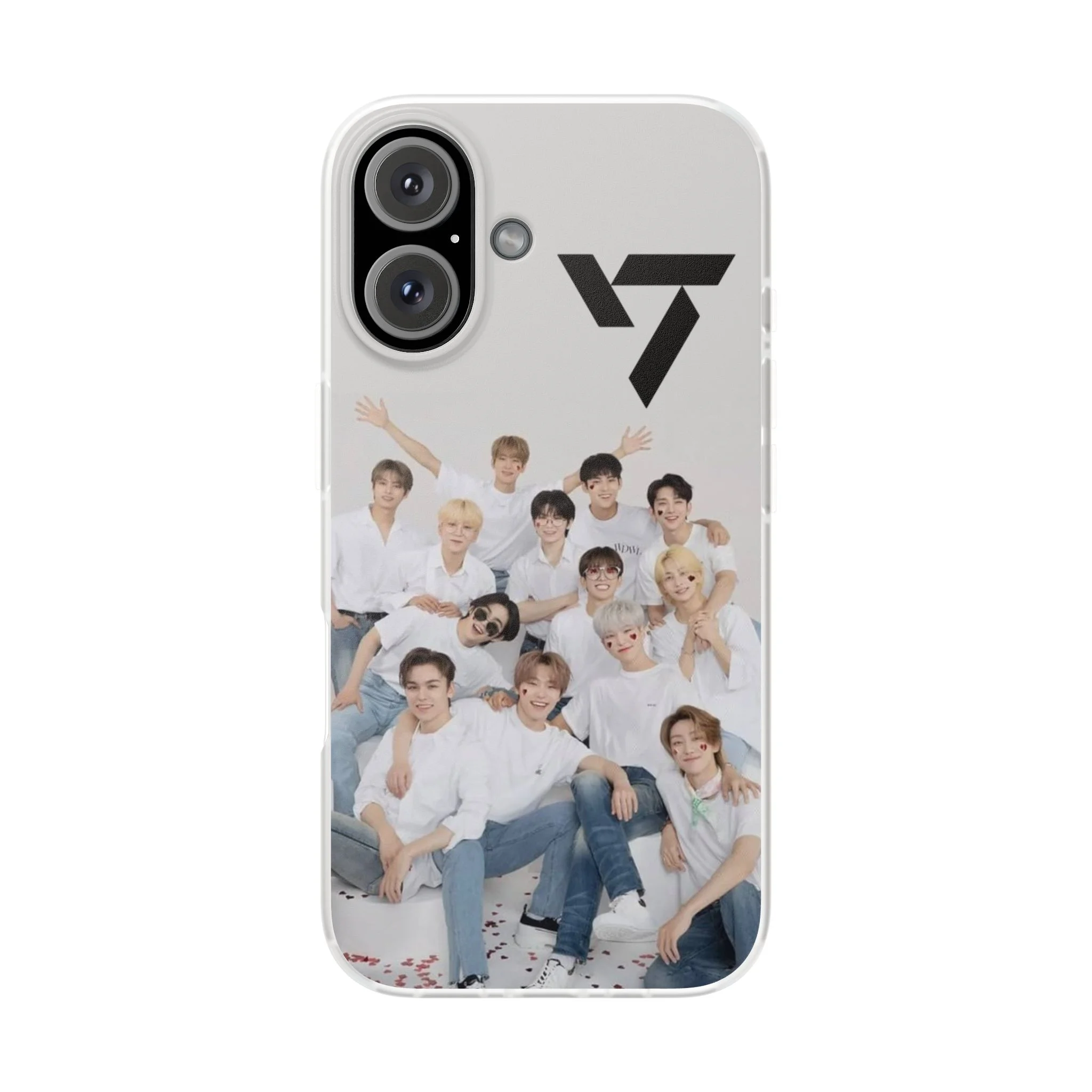Seventeen Phone Case with colorful designs related to the albums