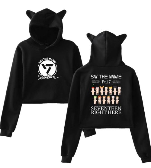 Seventeen Cropped Hoodie #4